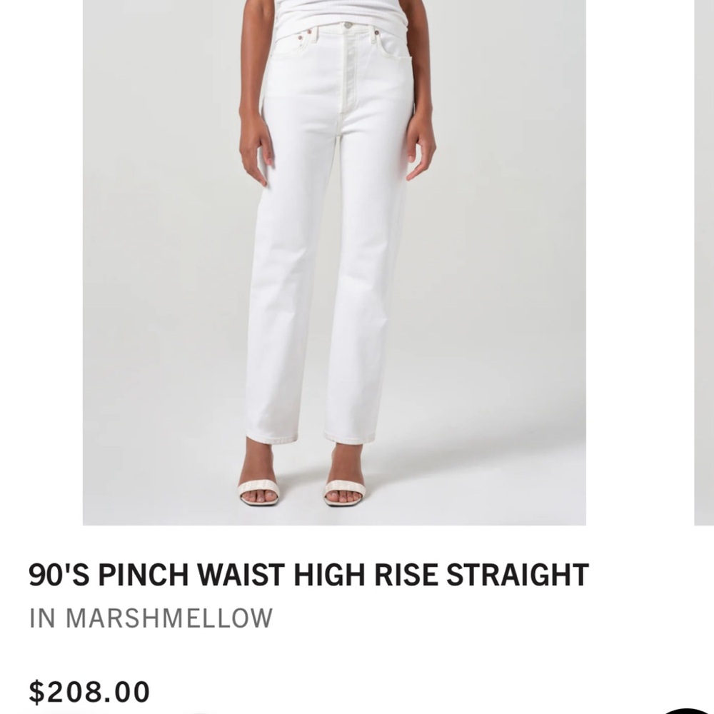 AGOLDE 90s Pinch Waist in Marshmallow